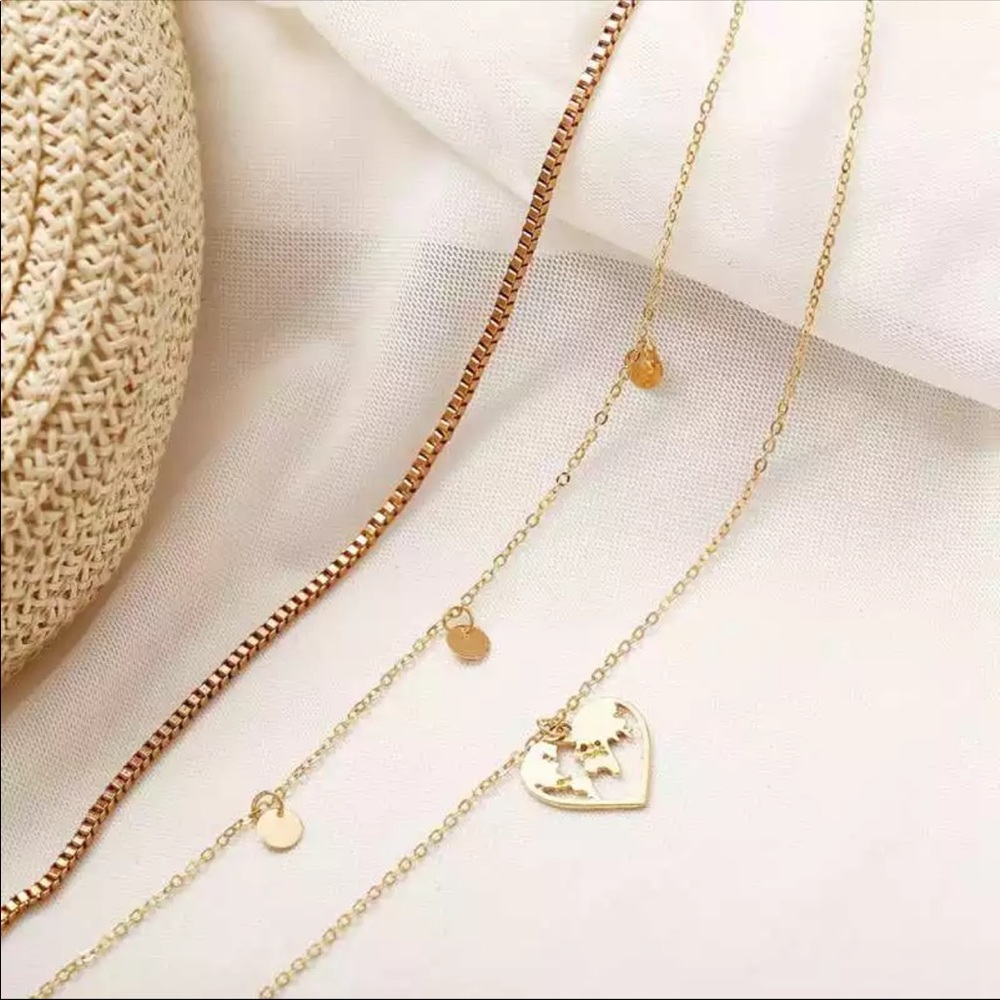 NEW DAINTY GOLD LAYERED NECKLACE - Picture 3 of 5